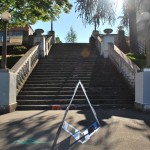 Order of the Elks. 2010. painters tape, traffic barricade