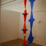 Orange and Blue (A Column for Brancusi). 2009. traffic cones, painter's tape